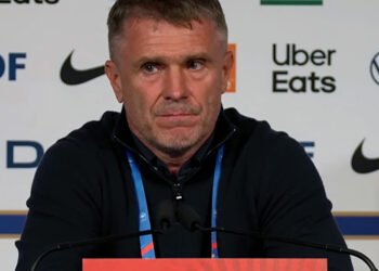 Франция — Украина — 4:0. Пресс-конференция. Сергей Ребров: «Первым таймом я доволен»