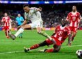 Бавария в результативном матче выбила Реал и вышла в полуфинал Лиги чемпионов; Арсенал с ничьей прошел Спортинг